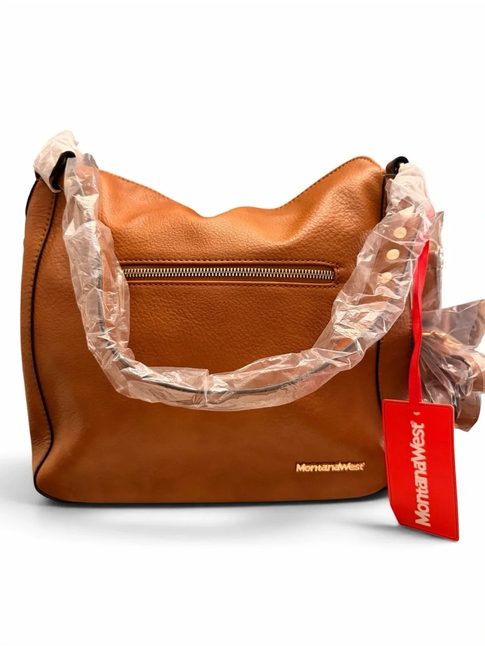 Montana West NWT Cognac 2-Tone Hobo Shoulder Bag & Crossbody w/Concealed Carry
